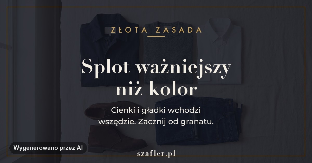 Poukładane swetry męskie w kolorach bazowych