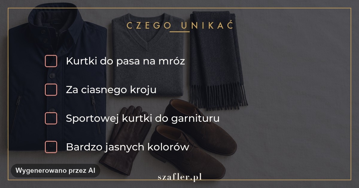 Czego unikać przy wyborze kurtki zimowej - za krótka, za ciasna, sportowa do garnituru