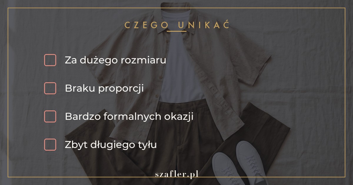 Czego unikać w koszuli oversize - za duży rozmiar i brak proporcji