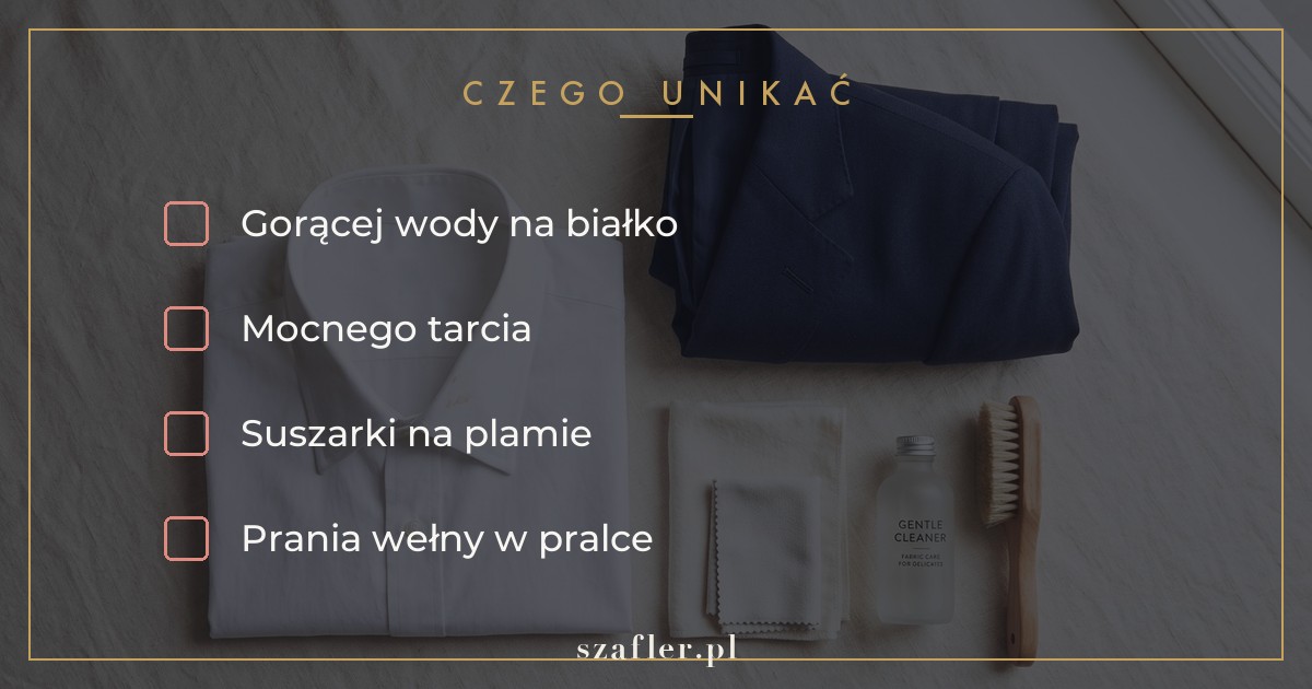 Czego unikać przy plamach - gorąca woda i mocne tarcie
