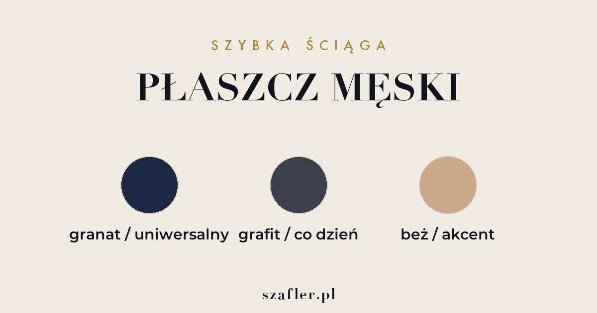 Z czym nosić płaszcz - czarny, szary i beżowy z dopasowanymi kolorami