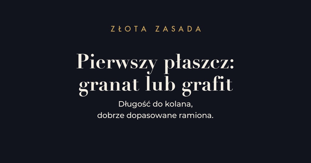 Zasada - płaszcz ciemny uniwersalny, beżowy rozjaśnia zimowy zestaw