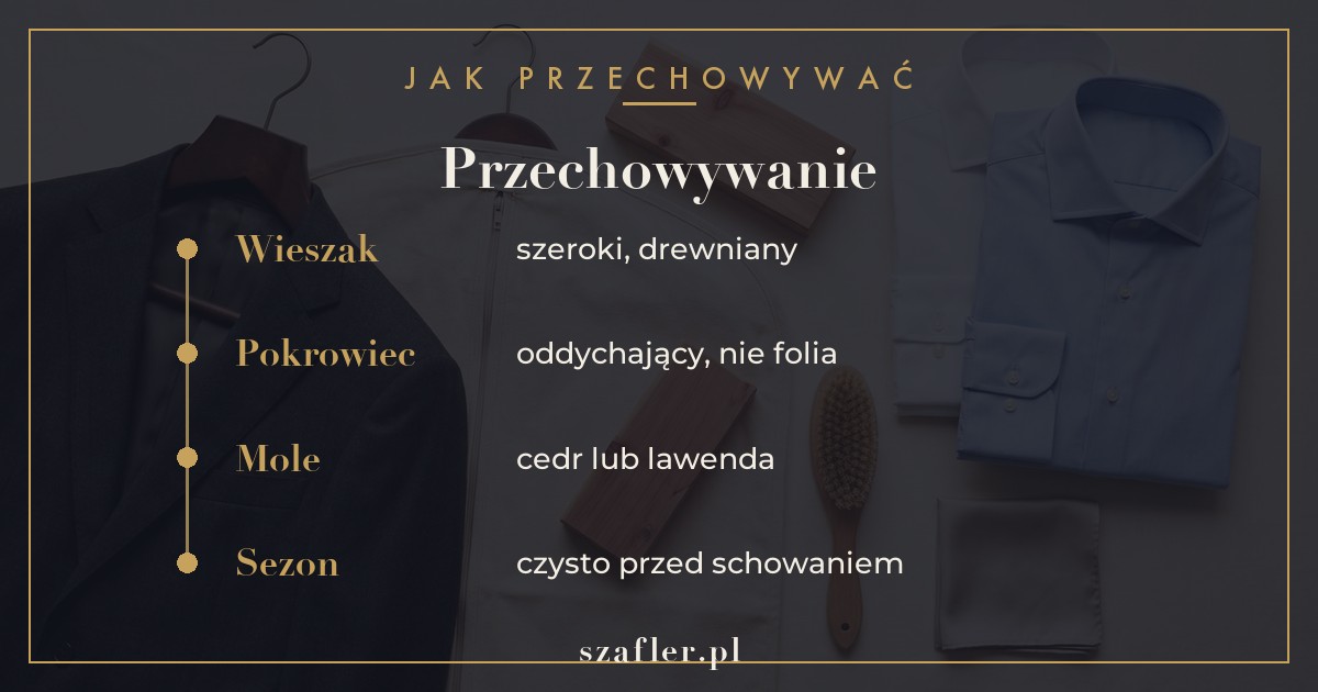 Jak przechowywać garnitur i koszule - wieszak, pokrowiec, cedr