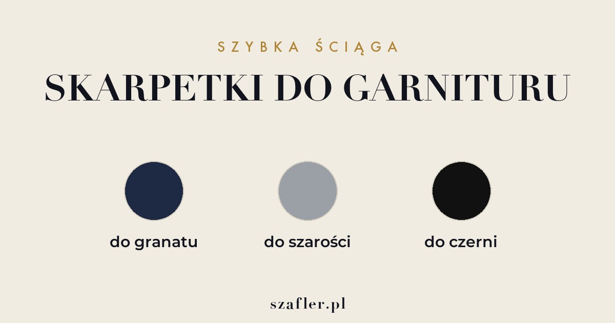 Kolor skarpetek do garnituru - do koloru spodni, nie butów
