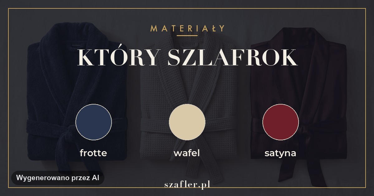 Który szlafrok męski - porównanie frotte, wafel i satyna