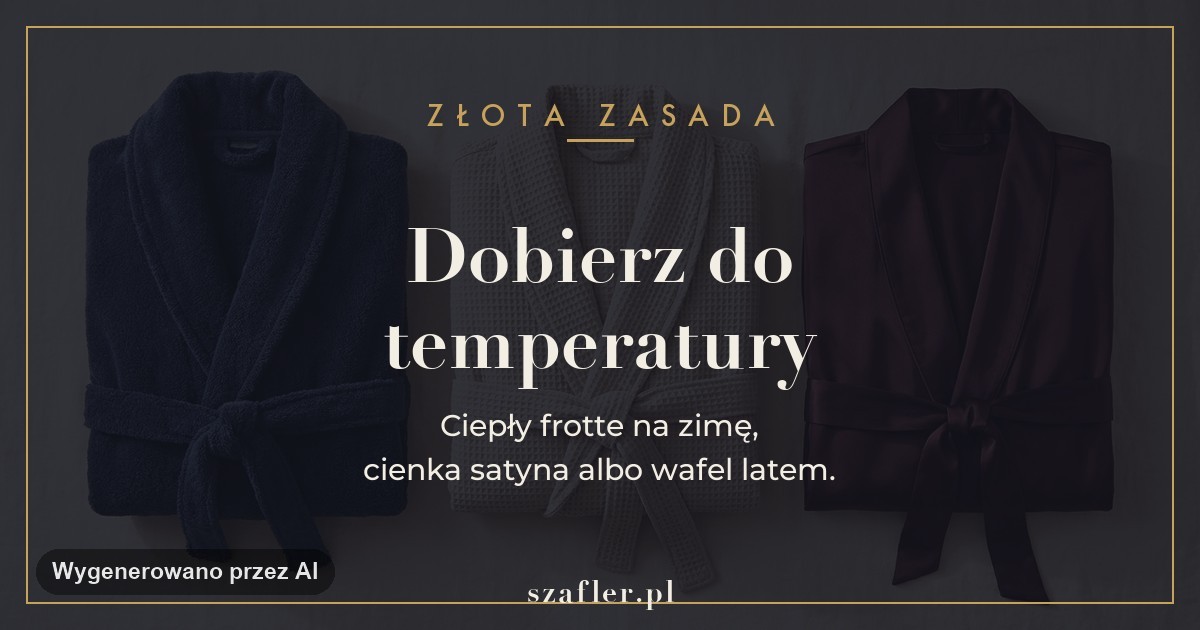 Zasada - szlafrok dobieraj do temperatury noszenia