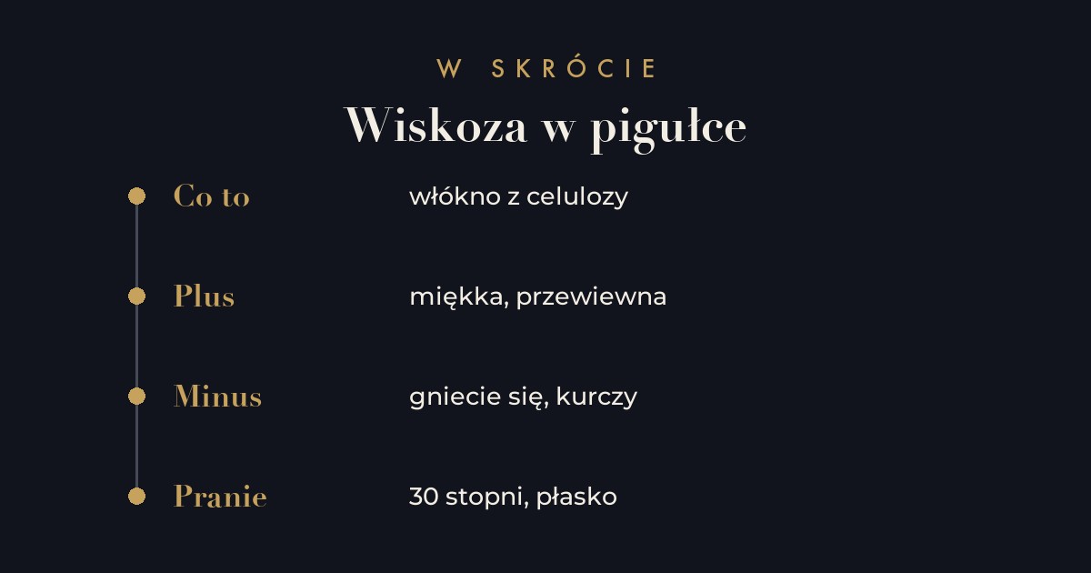 Zalety wiskozy - miękka, przewiewna i ładnie się układa