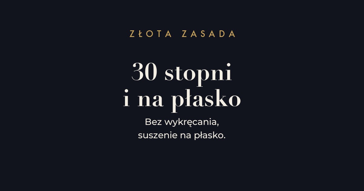 Zasada pielęgnacji wiskozy - pranie w 30 stopniach i suszenie na płasko