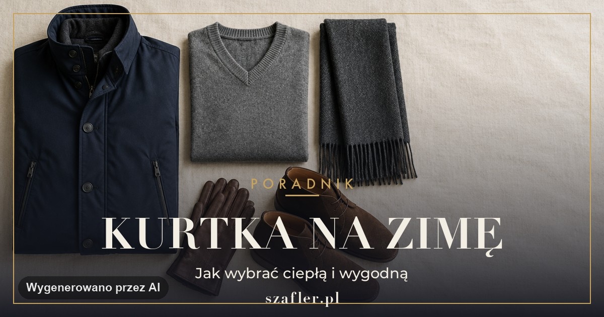 Kurtka zimowa męska - jak wybrać ciepłą kurtkę na mróz, granatowa kurtka ze stójką i sweter