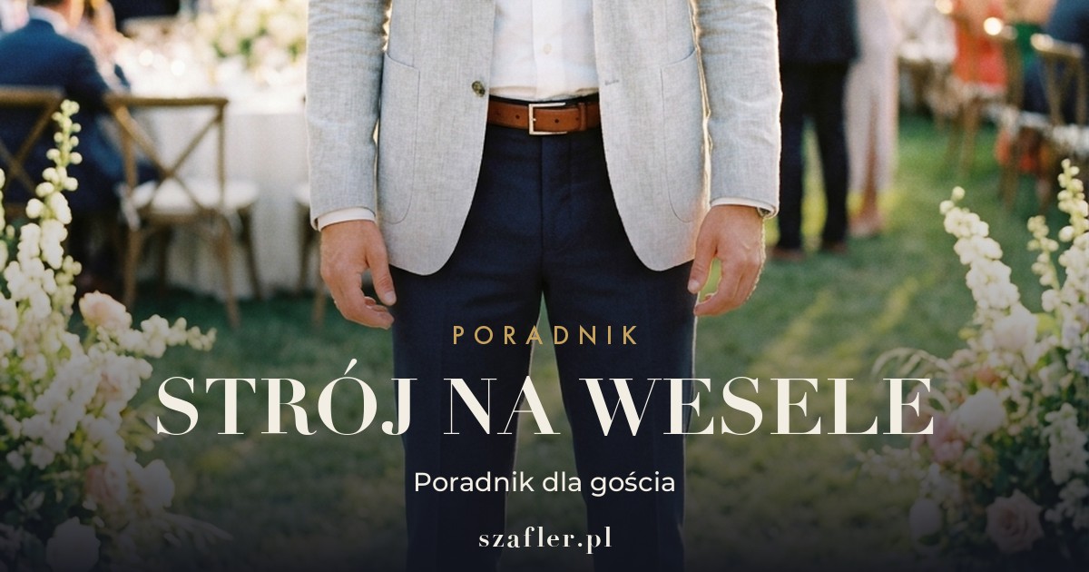 Jak się ubrać na wesele jako gość - mężczyzna w eleganckim garniturze na weselu