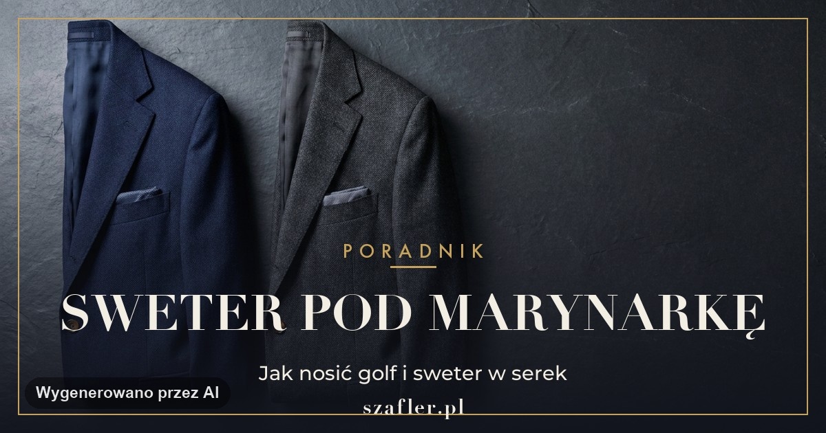 Sweter w serek pod marynarką - męska stylizacja
