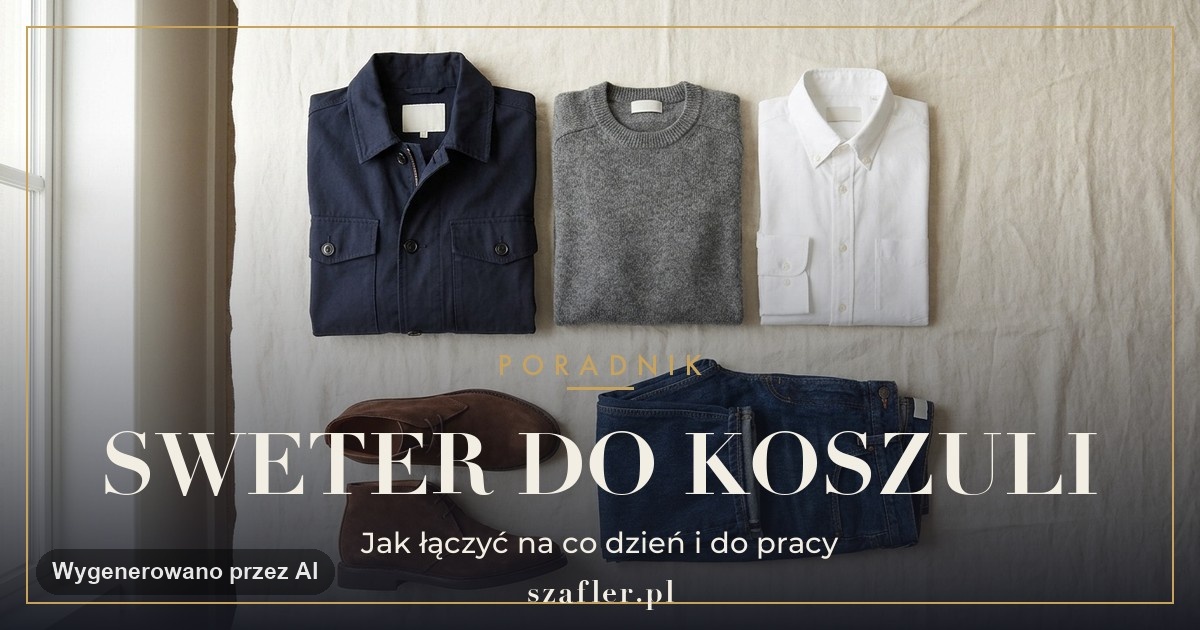 Sweter do koszuli - męska stylizacja warstwowa